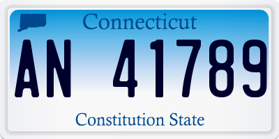 CT license plate AN41789