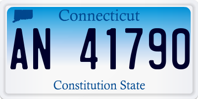 CT license plate AN41790