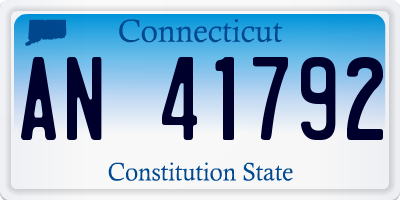 CT license plate AN41792
