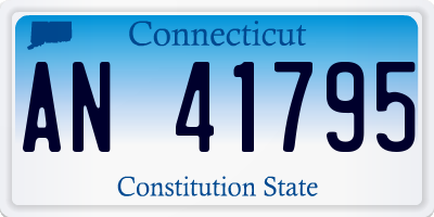CT license plate AN41795