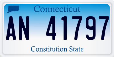 CT license plate AN41797