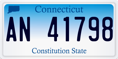 CT license plate AN41798