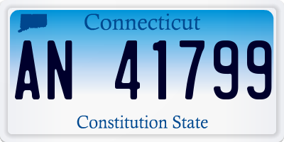 CT license plate AN41799