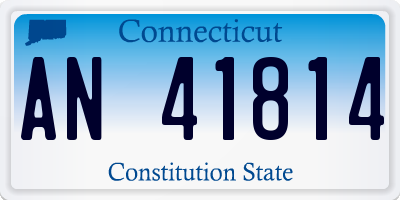 CT license plate AN41814
