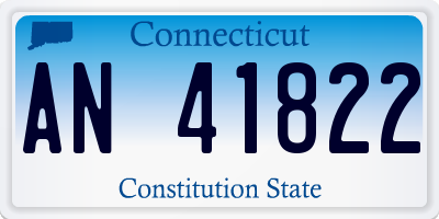 CT license plate AN41822