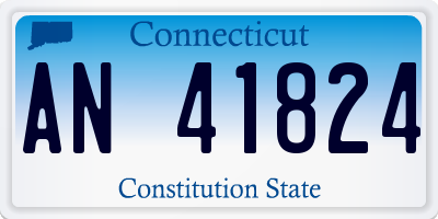 CT license plate AN41824