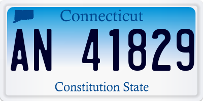 CT license plate AN41829