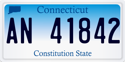 CT license plate AN41842