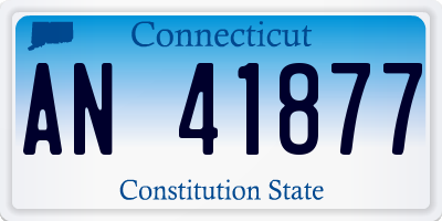 CT license plate AN41877