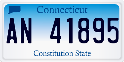 CT license plate AN41895