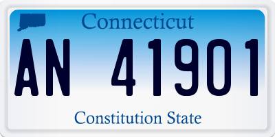 CT license plate AN41901