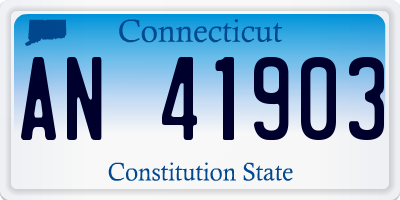 CT license plate AN41903