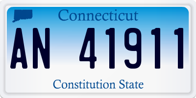 CT license plate AN41911