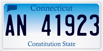CT license plate AN41923