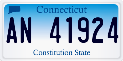 CT license plate AN41924
