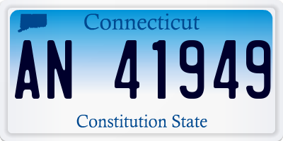 CT license plate AN41949