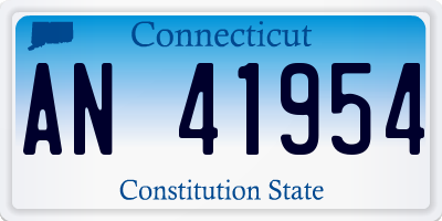 CT license plate AN41954