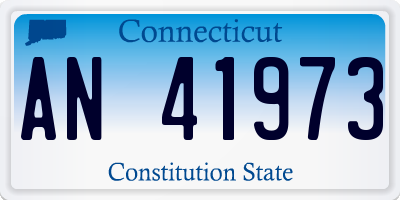 CT license plate AN41973