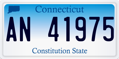 CT license plate AN41975