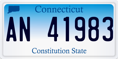 CT license plate AN41983