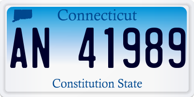 CT license plate AN41989