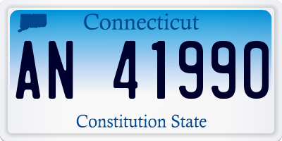 CT license plate AN41990