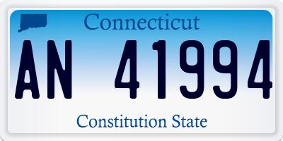 CT license plate AN41994
