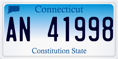 CT license plate AN41998