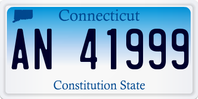 CT license plate AN41999