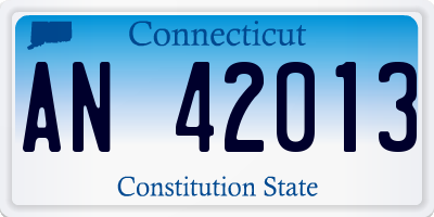 CT license plate AN42013