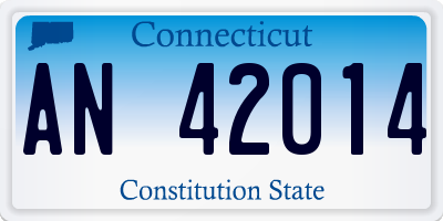 CT license plate AN42014