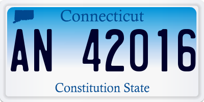 CT license plate AN42016