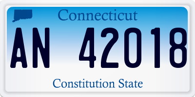 CT license plate AN42018