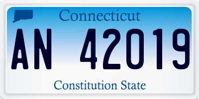 CT license plate AN42019