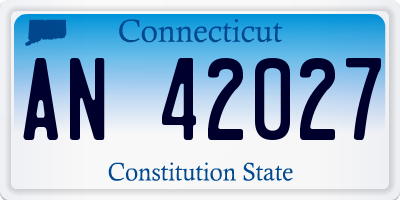 CT license plate AN42027