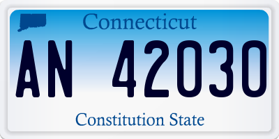 CT license plate AN42030