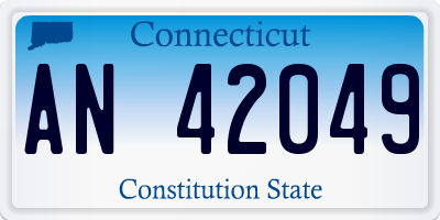 CT license plate AN42049