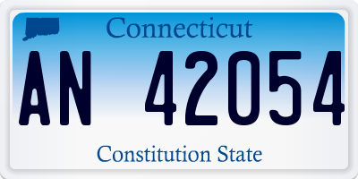 CT license plate AN42054