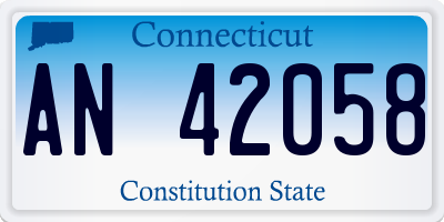 CT license plate AN42058