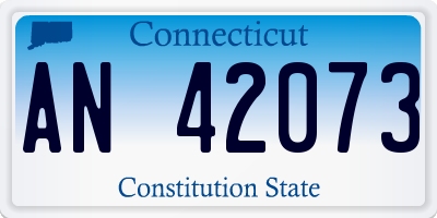 CT license plate AN42073