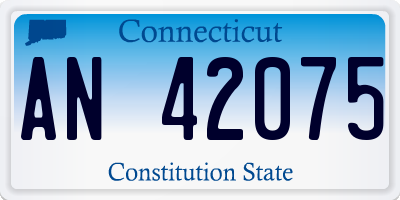 CT license plate AN42075