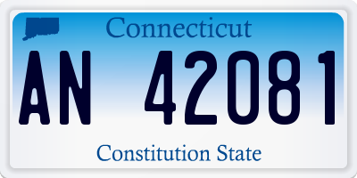 CT license plate AN42081