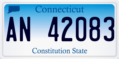 CT license plate AN42083