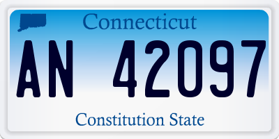CT license plate AN42097