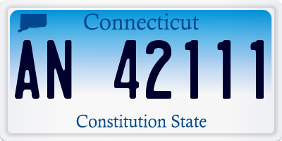 CT license plate AN42111