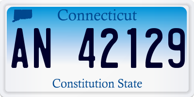 CT license plate AN42129