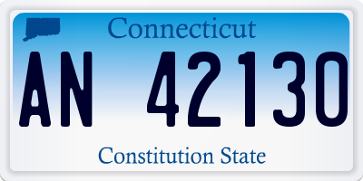 CT license plate AN42130