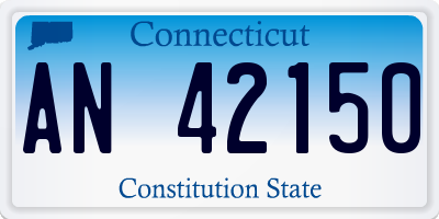 CT license plate AN42150