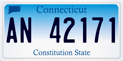 CT license plate AN42171