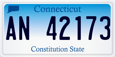 CT license plate AN42173